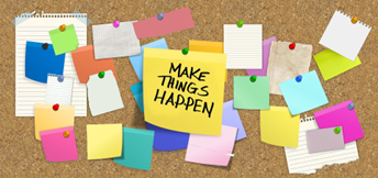 Make things happen – Ideen auf einer Pinnwand